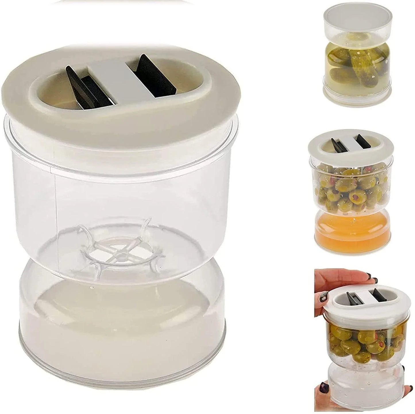 Innovative Pickle Jar with Wet and Dry Separation