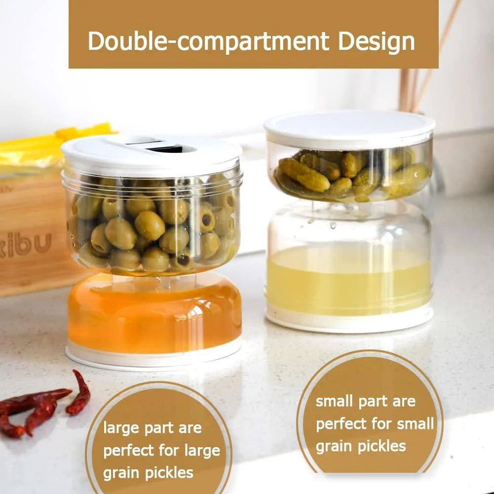 Innovative Pickle Jar with Wet and Dry Separation